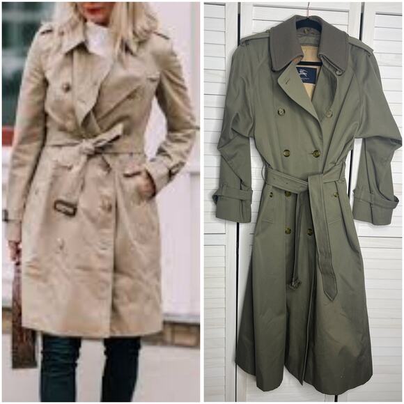Burberry Trench Coat Long Wool/Camel Hair Taupe SZ Med
Retail $2999 - Picture 1 of 10